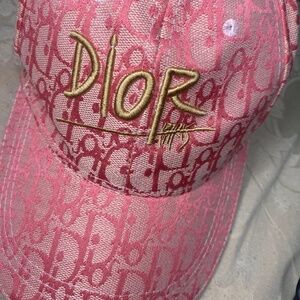 Pink dior hat